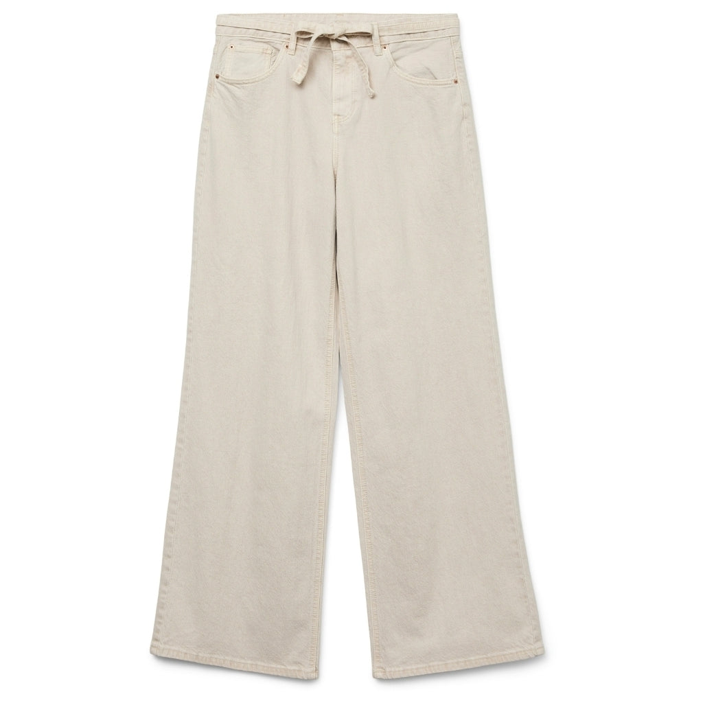 Dame Jeans Vmkarlie  Ecru fra Vero Moda hos Klædeskabet.dk 5715714416980