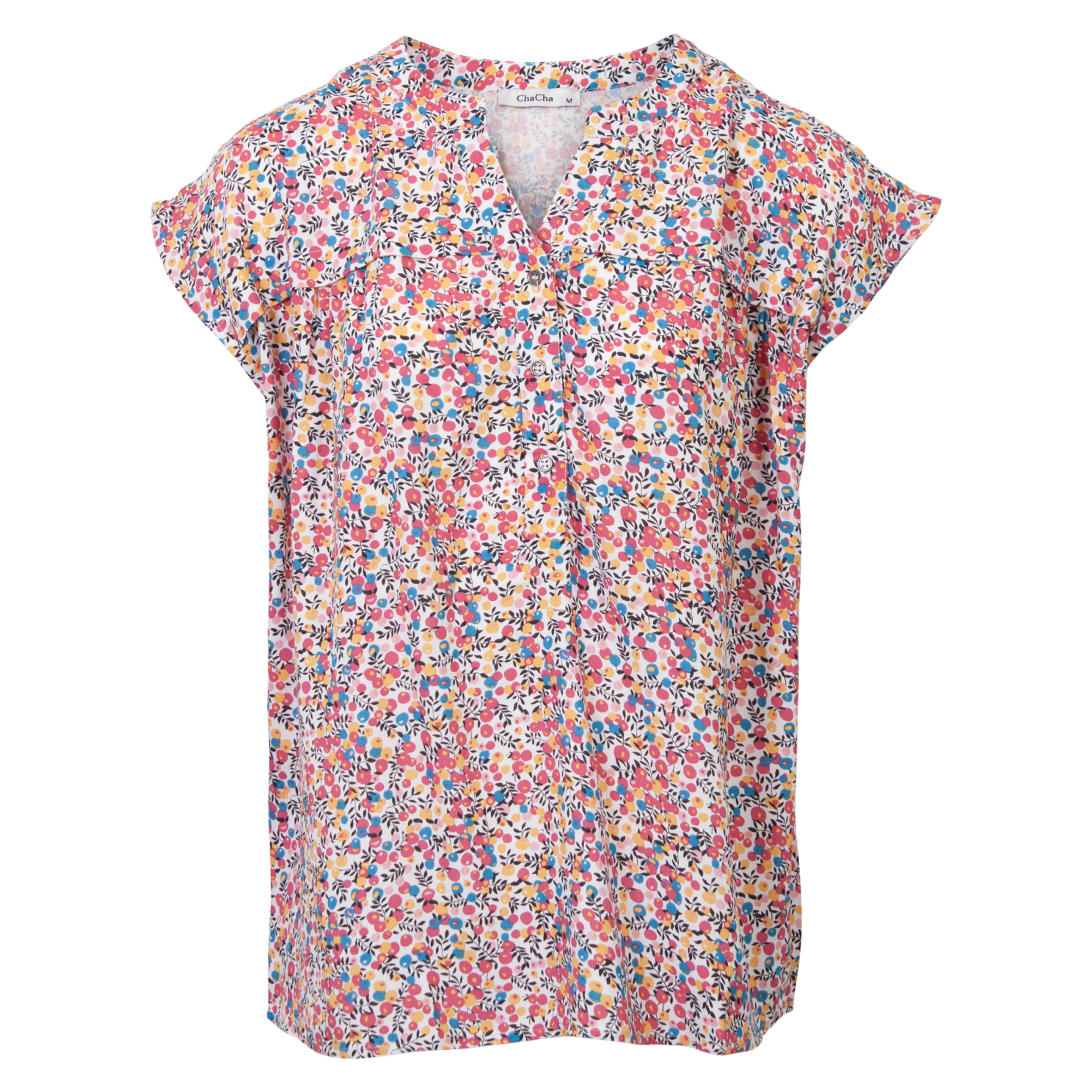 Dame Bluse  Flower Print fra Chacha hos dansk.dk 5714470171331