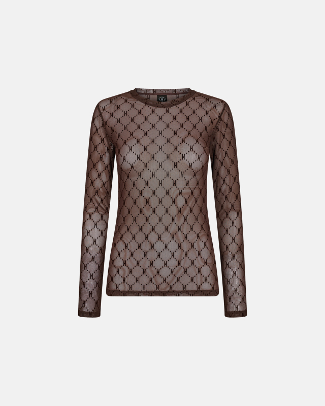 Bluse "mesh" | Polyamid | Brun fra Hype The Detail hos Intimo.dk 5701586012320