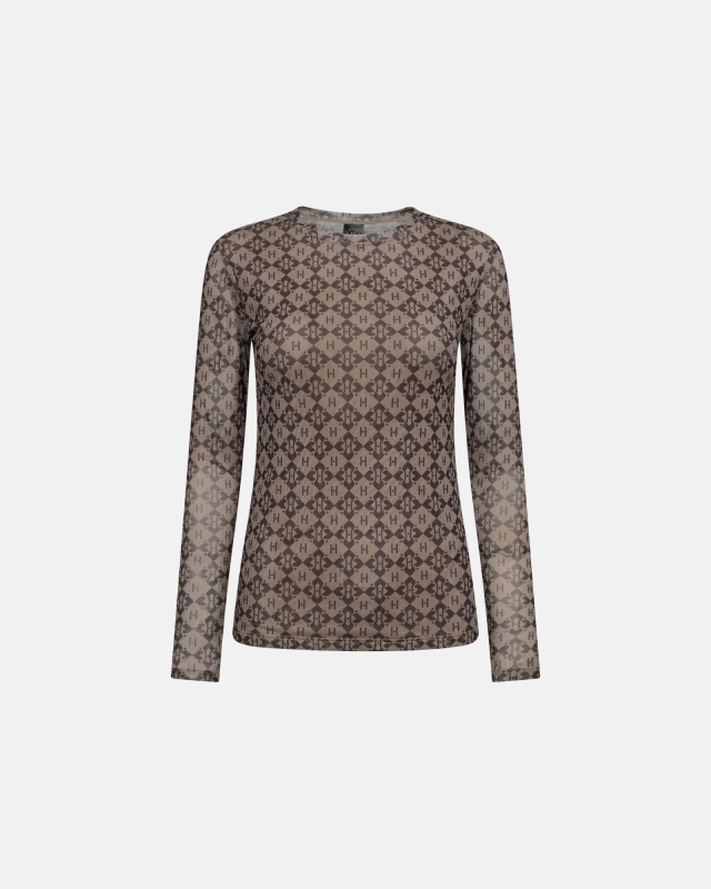 Bluse "mesh" | Polyester | Brun fra Hype The Detail hos Intimo.dk 5701586141693