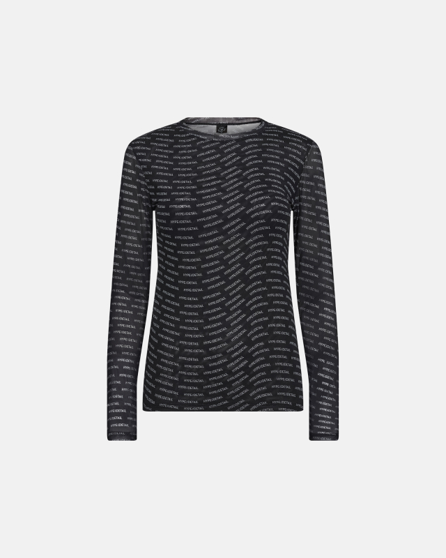 Bluse "mesh" | Polyester | Sort fra Hype The Detail hos Intimo.dk 5701586083795