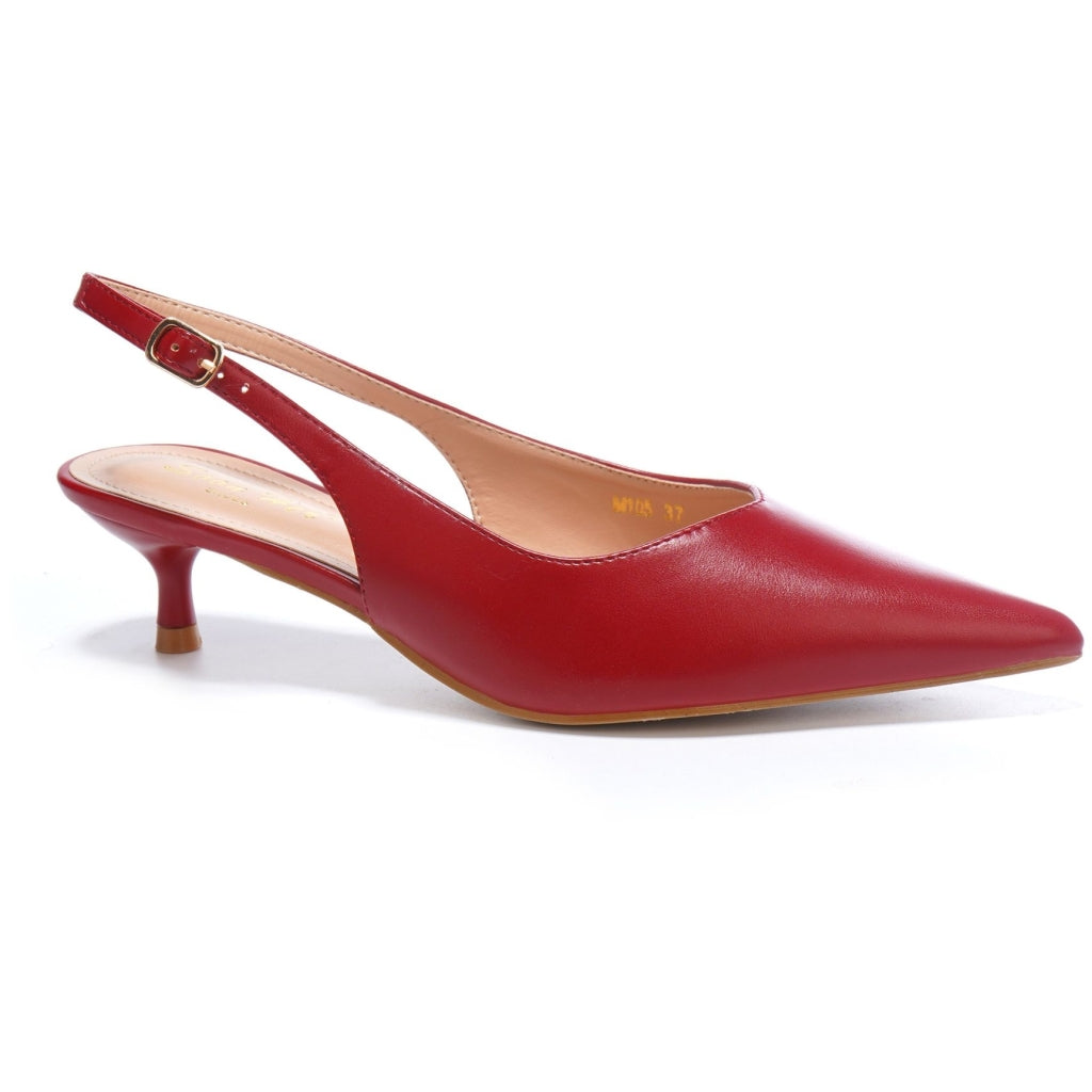 Abigail Dame Stiletter Med Slingback  Wine fra Shoes hos Klædeskabet.dk 5715406747781