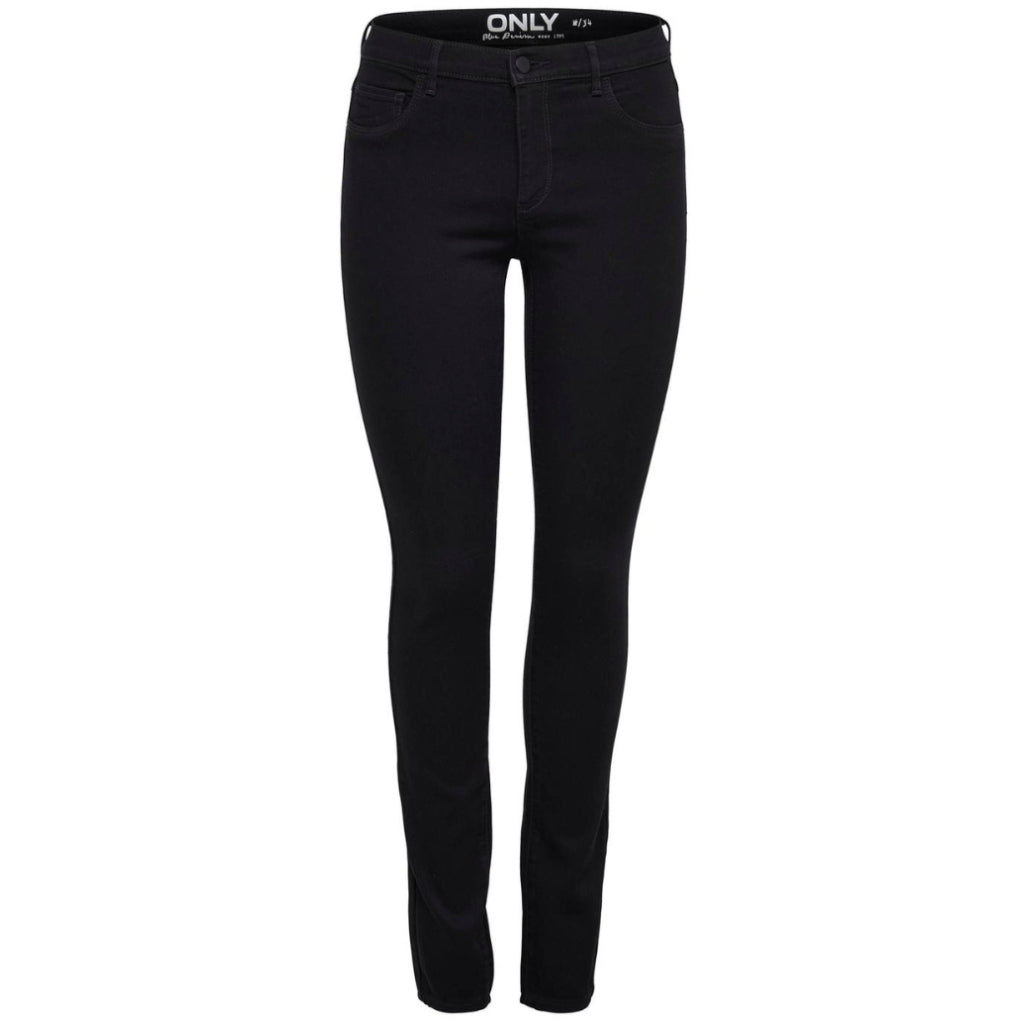 Dame Skinny Jeans Onlrain  Black Denim fra Only hos Klædeskabet.dk 5713611964078
