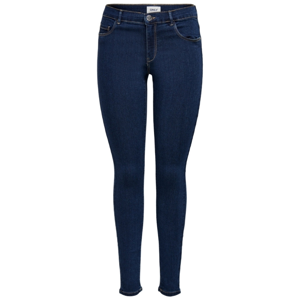 Dame Skinny Jeans Onlrain  Dark Blue Denim fra Only hos Klædeskabet.dk 5715112726018